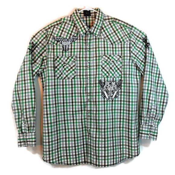 Blac Label Other - Blac Label Plaid Pearl Snap Front Shirt  - 2X